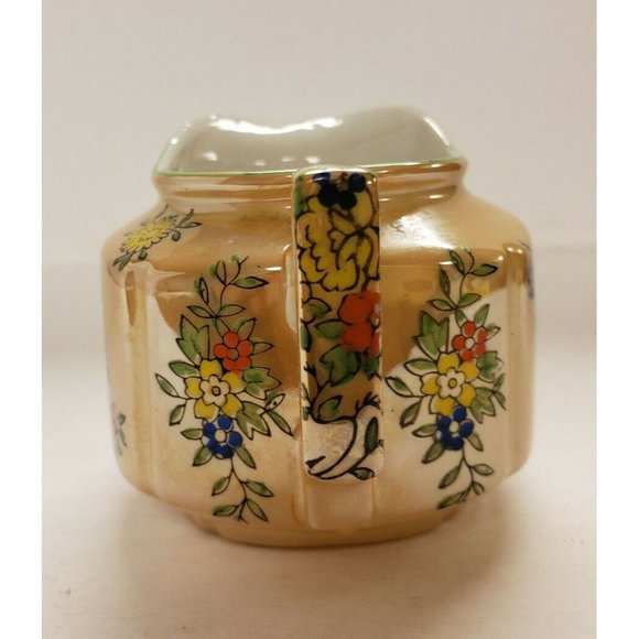 Creamer, Lusterware Gold Handpainted, Trico, Nagoya Japan, Vintage, VG Floral - Picture 3 of 7